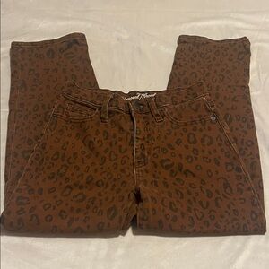 Universal Thread Leopard Print Brown Jeans
